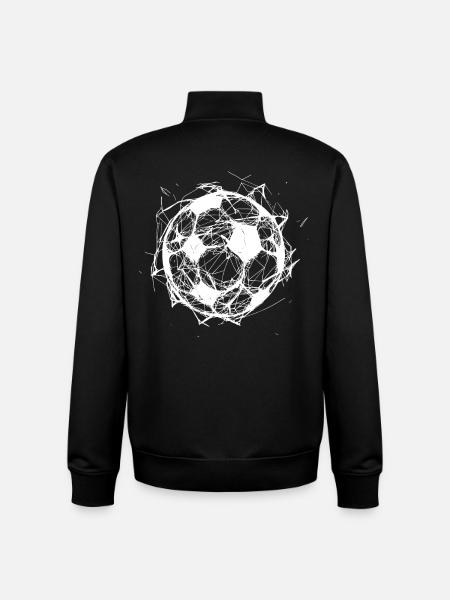 Football Line Art - Unisex Organic Zip Sweatshirt by Stanley/Stella - black
