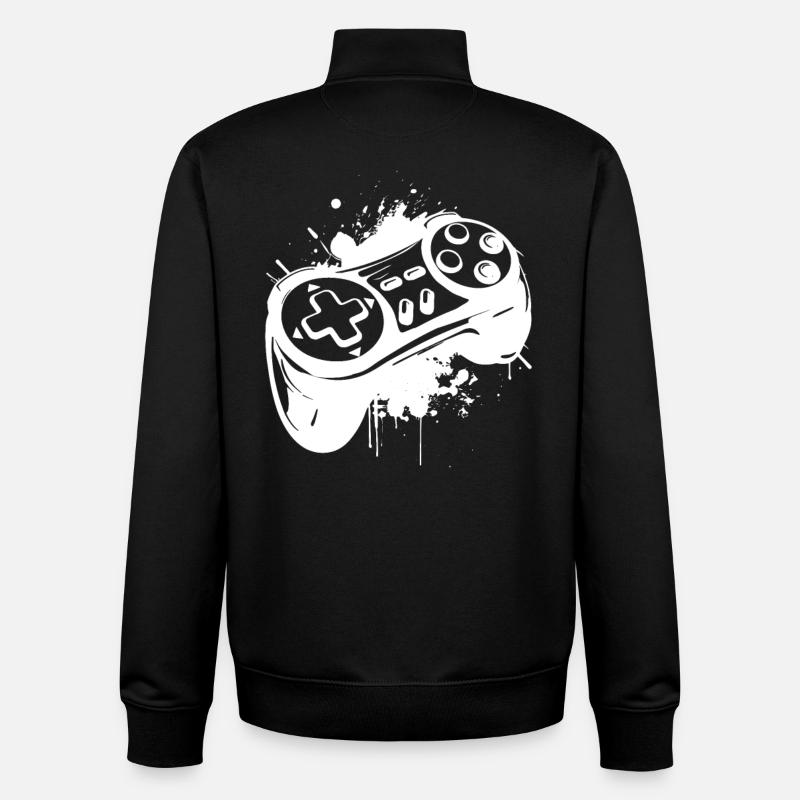 Jeu - Sweat zippé unisexe en coton bio Stanley/Stella - noir