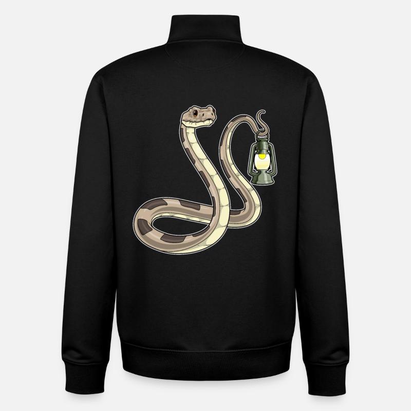 Snake Lantern - Unisex Organic Zip Sweatshirt by Stanley/Stella - black