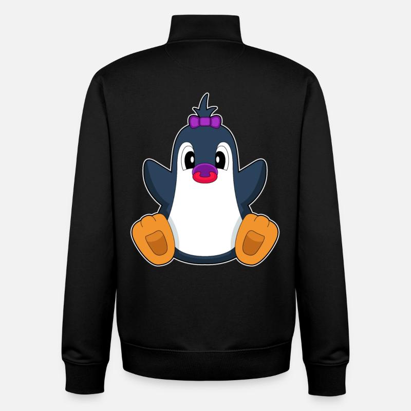 Sucette Penguin Baby - Sweat zippé unisexe en coton bio Stanley/Stella - noir