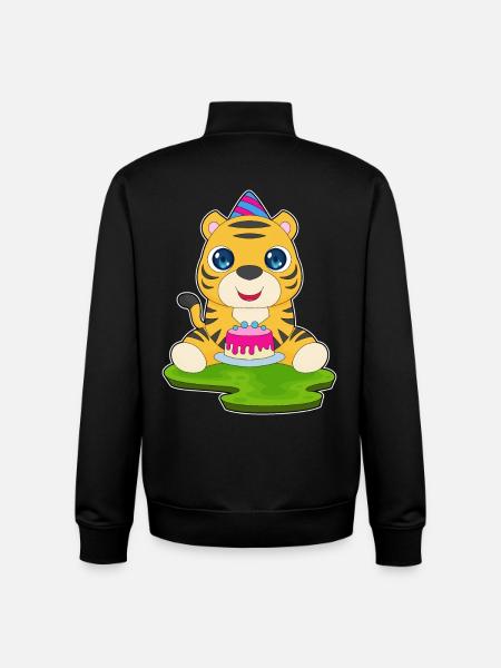 Gâteau d’anniversaire Tiger - Sweat zippé unisexe en coton bio Stanley/Stella - noir