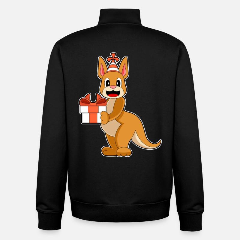 Kangaroo Birthday Package - Unisex Organic Zip Sweatshirt by Stanley/Stella - black