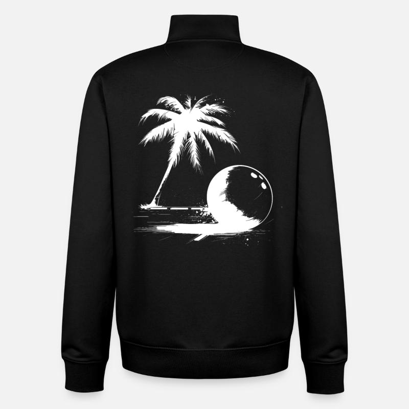 Bowling Palm - Unisex Organic Zip Sweatshirt by Stanley/Stella - black