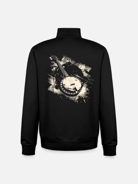 Banjo Graphics - Unisex Organic Zip Sweatshirt by Stanley/Stella - black