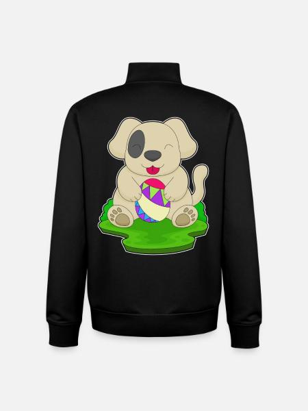 Dog Easter Easter Egg - Unisex Organic Zip Sweatshirt by Stanley/Stella - black