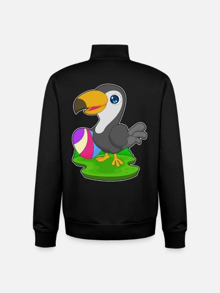 Toucan Easter Easter Egg - Unisex Organic Zip Sweatshirt by Stanley/Stella - black