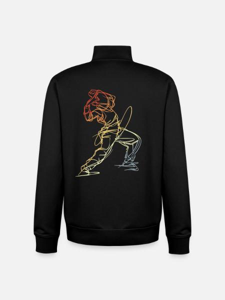 Breakdancer Sketch - Unisex Organic Zip Sweatshirt by Stanley/Stella - black