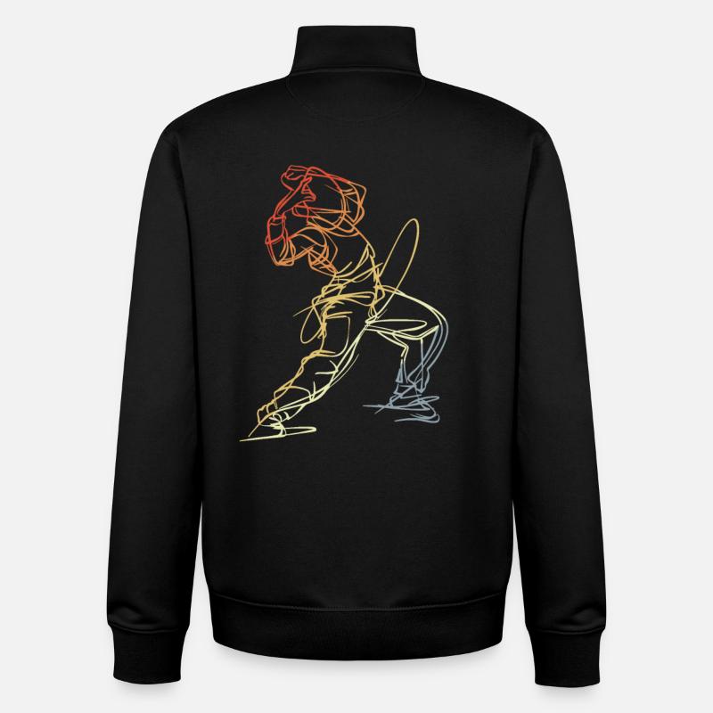 Breakdancer Sketch - Unisex Organic Zip Sweatshirt by Stanley/Stella - black