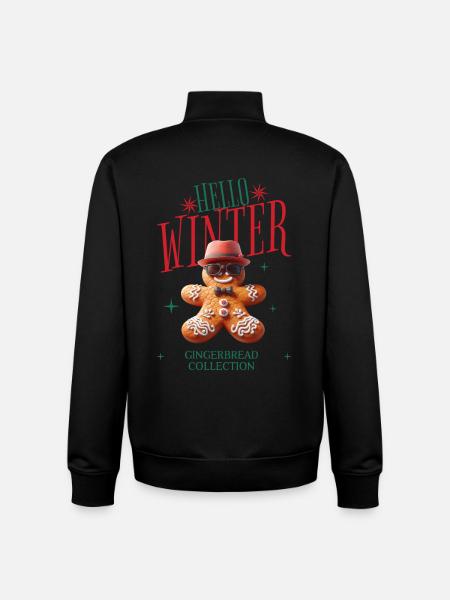Gingerbread Collection - Unisex Organic Zip Sweatshirt by Stanley/Stella - black
