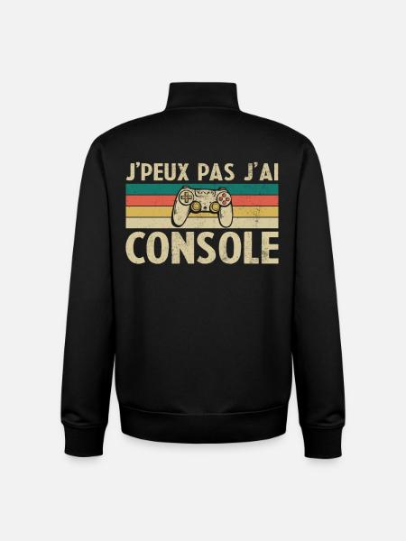 I can't I have Console - Unisex Organic Zip Sweatshirt by Stanley/Stella - black