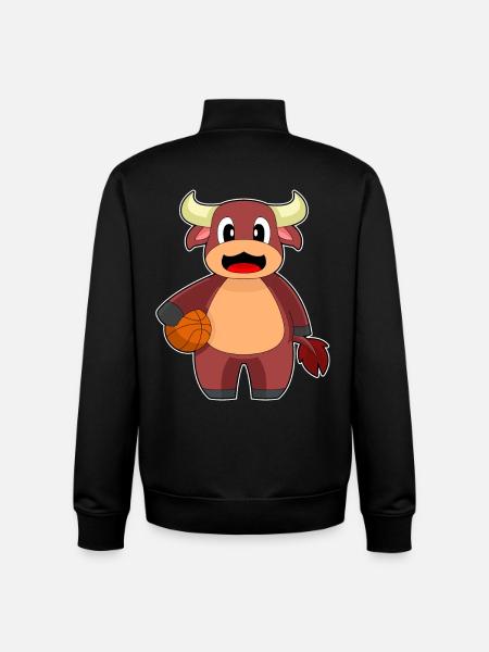 Taurus Basketball Player Basketball - Unisex Organic Zip Sweatshirt by Stanley/Stella - black
