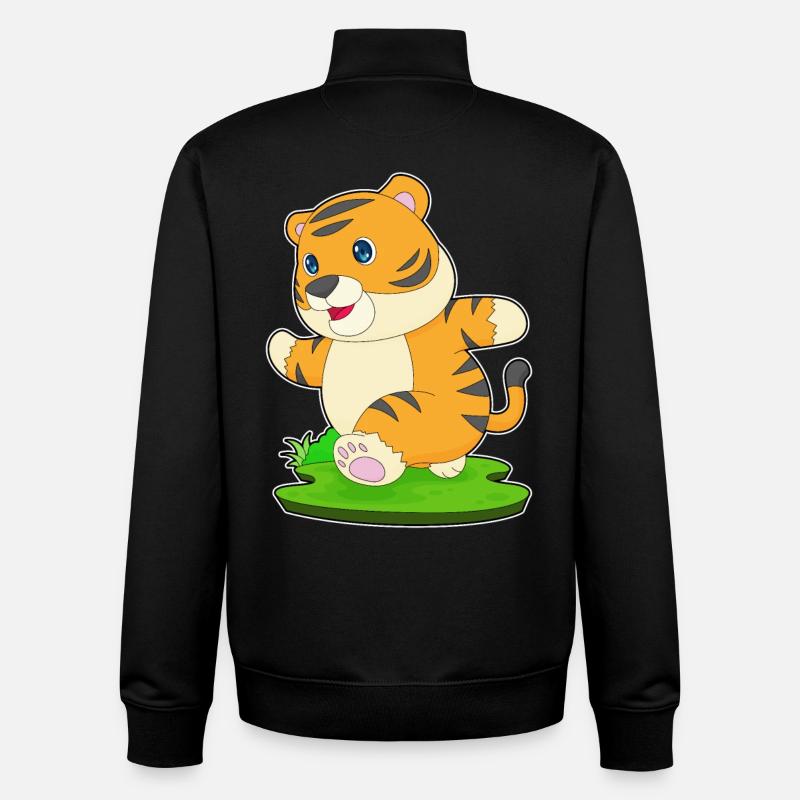 Tiger Jogger Joggen Sport - Unisex Organic Zip Sweatshirt von Stanley/Stella - Schwarz