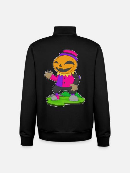 Clown Halloween Pumpkin - Unisex Organic Zip Sweatshirt by Stanley/Stella - black