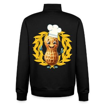 Erdnuss Koch Köche Köchin Daumen hoch Kochkunst - Unisex Organic Zip Sweatshirt von Stanley/Stella - Schwarz - Hinten - AI Model Male 185 light (185cm)