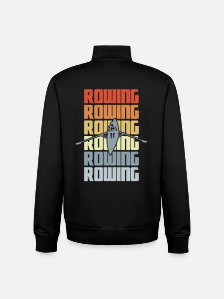 Aviron d’époque - Sweat zippé unisexe en coton bio Stanley/Stella - noir