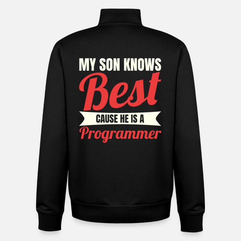 Software Entwickler Sohn - Unisex Organic Zip Sweatshirt von Stanley/Stella - Schwarz