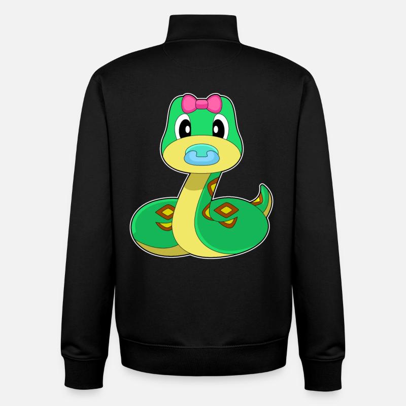 Sucette Snake Baby - Sweat zippé unisexe en coton bio Stanley/Stella - noir