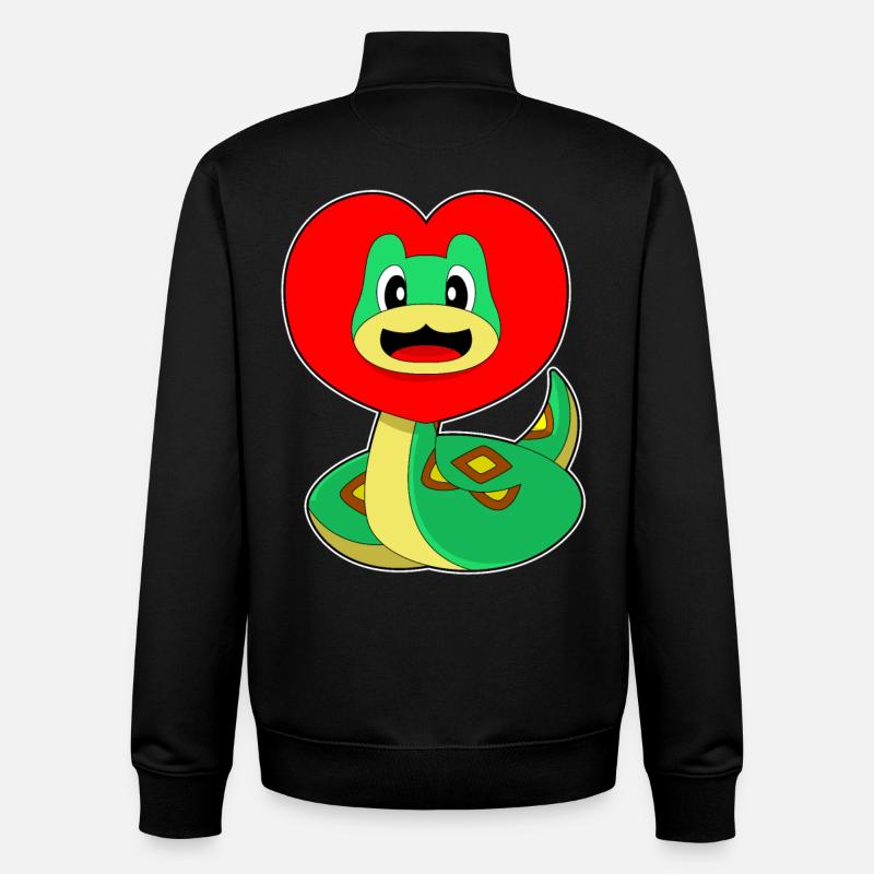 Cœur de serpent - Sweat zippé unisexe en coton bio Stanley/Stella - noir