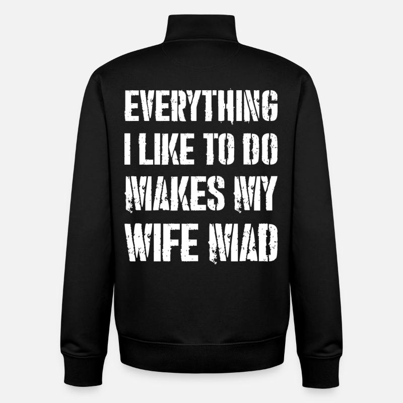 everything I like to do - Unisex Organic Zip Sweatshirt von Stanley/Stella - Schwarz