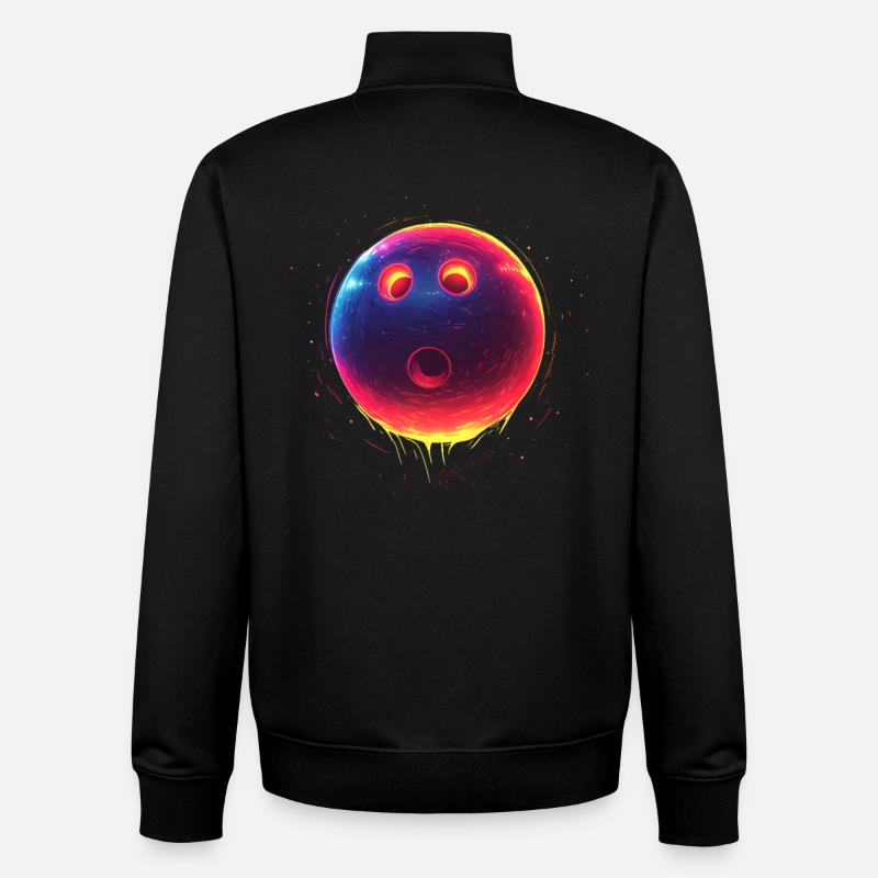 Bowling alley Steamwave - Sweat zippé unisexe en coton bio Stanley/Stella - noir