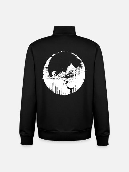 Mountain bike lovers - Unisex Organic Zip Sweatshirt by Stanley/Stella - black