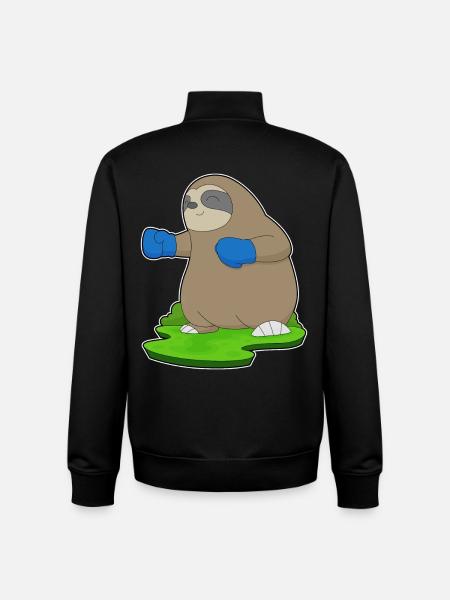 Faultier Boxer Boxhandschuhe Boxen - Unisex Organic Zip Sweatshirt von Stanley/Stella - Schwarz