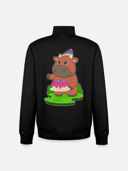 Gâteau d’anniversaire Taureau - Sweat zippé unisexe en coton bio Stanley/Stella - noir