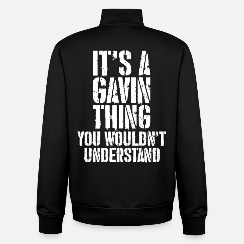 C’est un truc de gavin - Sweat zippé unisexe en coton bio Stanley/Stella - noir