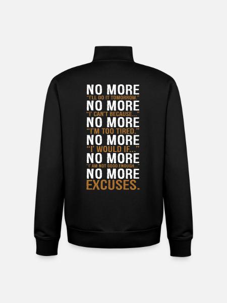 pas plus je le ferai demain - Sweat zippé unisexe en coton bio Stanley/Stella - noir