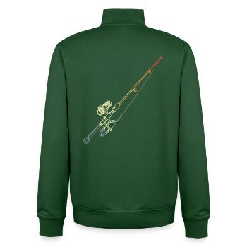 Angel Retro Stil - Unisex Organic Zip Sweatshirt von Stanley/Stella - Flaschengrün - Hinten - AI Model Male 185 dark (185cm)