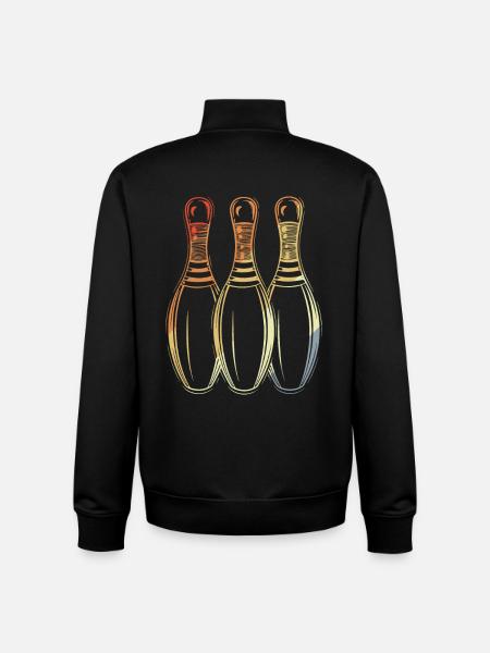 Bowling Retro Look - Unisex Organic Zip Sweatshirt von Stanley/Stella - Schwarz