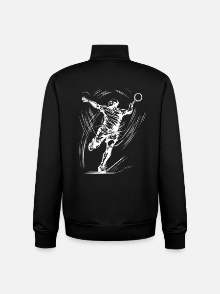 Badminton - Sweat zippé unisexe en coton bio Stanley/Stella - noir