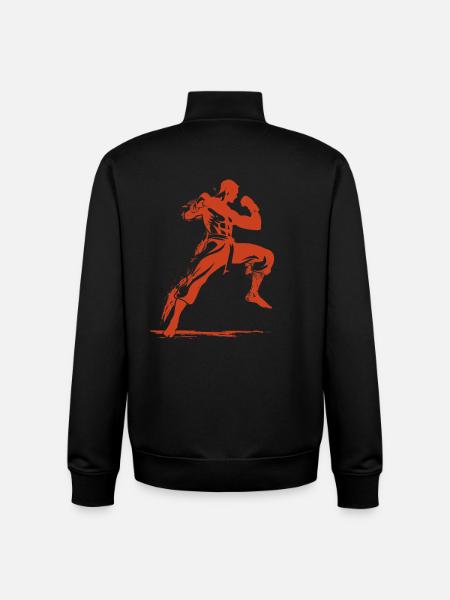 Oldschool Kickboxer - Unisex Organic Zip Sweatshirt by Stanley/Stella - black