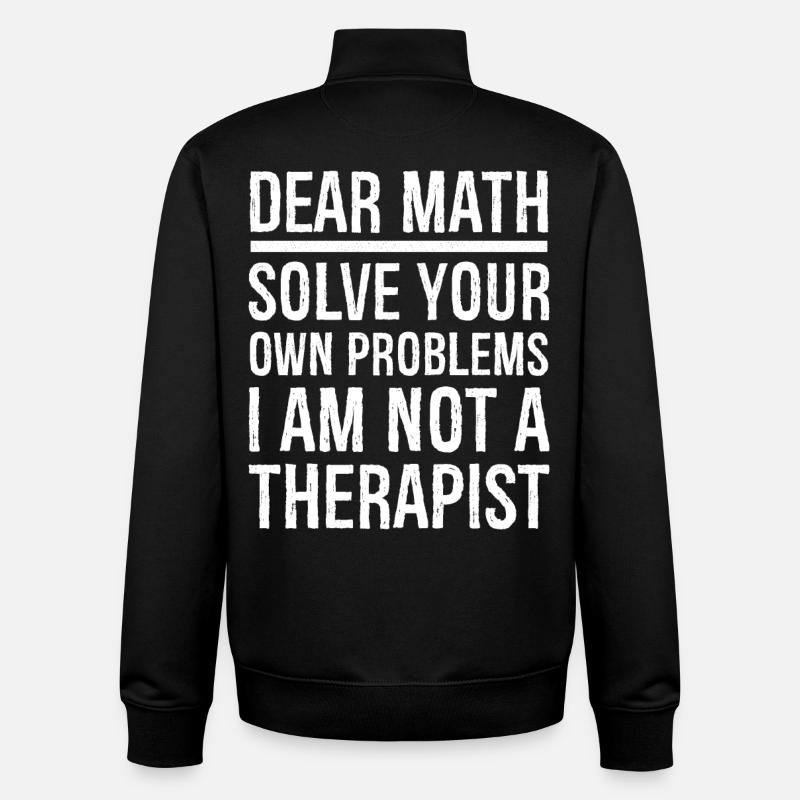 Cher math chemise drôle - Sweat zippé unisexe en coton bio Stanley/Stella - noir