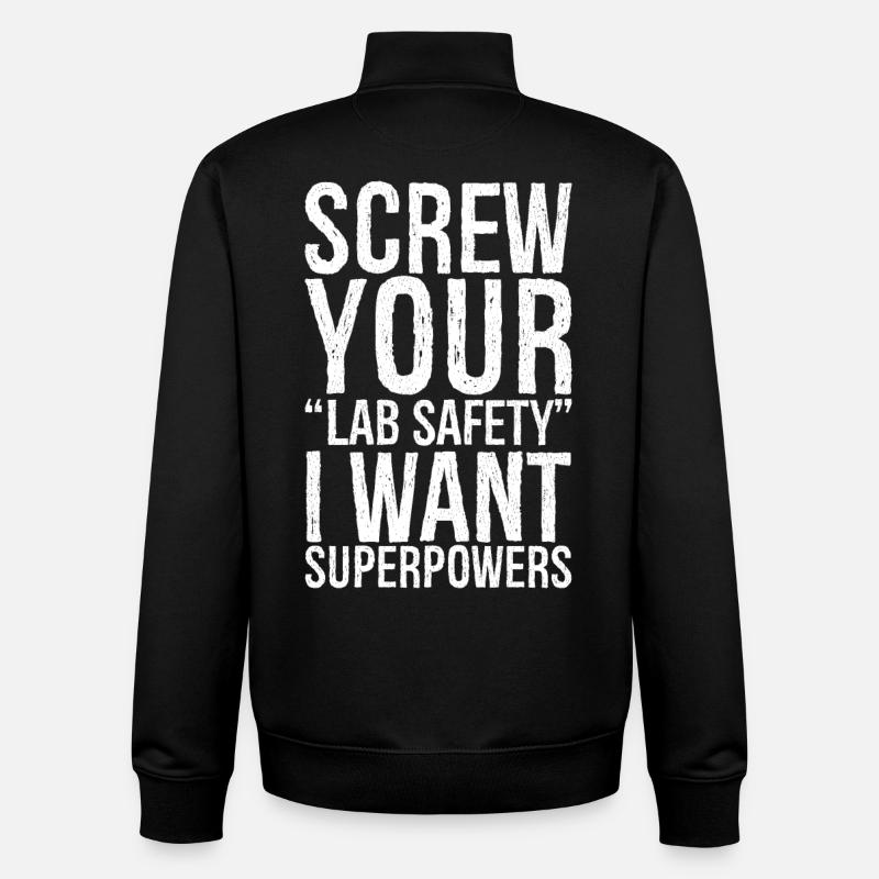 screw your lab safety - Unisex Organic Zip Sweatshirt von Stanley/Stella - Schwarz