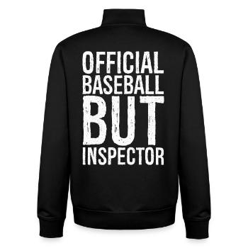 official baseball but inspector - Unisex Organic Zip Sweatshirt by Stanley/Stella - black - Back - AI Model Male 185 light (185cm)