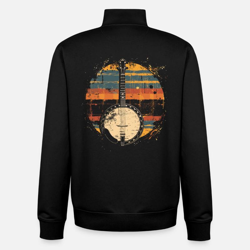 Banjo Synthwave - Unisex Organic Zip Sweatshirt by Stanley/Stella - black
