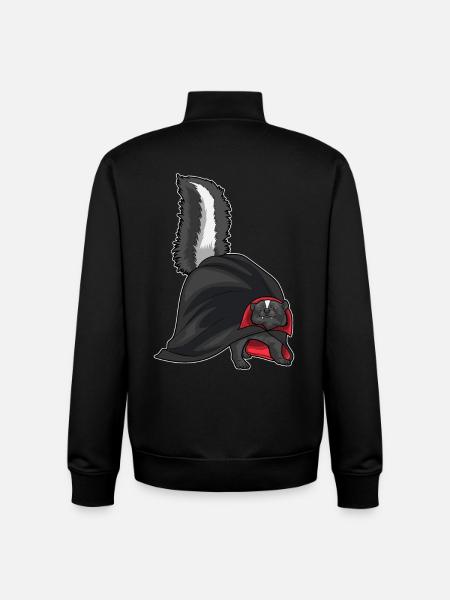 Skunk Halloween Vampire - Sweat zippé unisexe en coton bio Stanley/Stella - noir