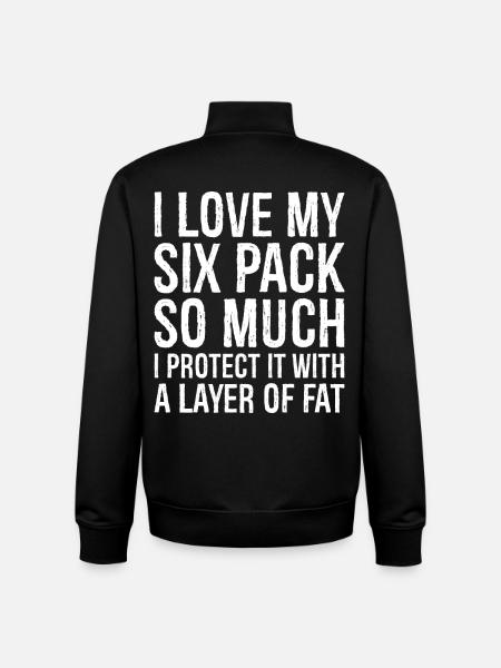 J’aime tellement mon pack de six - Sweat zippé unisexe en coton bio Stanley/Stella - noir