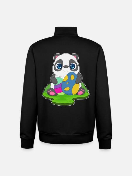 Panda Ostern Ostereier - Unisex Organic Zip Sweatshirt von Stanley/Stella - Schwarz