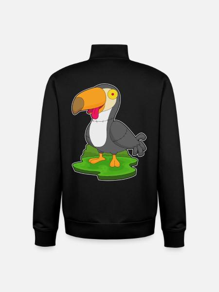 Toucan Halloween Zombie - Sweat zippé unisexe en coton bio Stanley/Stella - noir