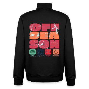 Musculation Fitness Sports Loisirs - Sweat zippé unisexe en coton bio Stanley/Stella - noir - Dos - AI Model Male 185 light (185cm)