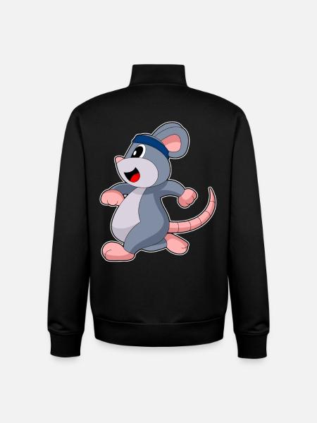 Mouse Jogger Jogging Sport - Unisex Organic Zip Sweatshirt by Stanley/Stella - black
