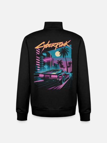Cyberpunk Retro Stadtstraßen - Unisex Organic Zip Sweatshirt von Stanley/Stella - Schwarz