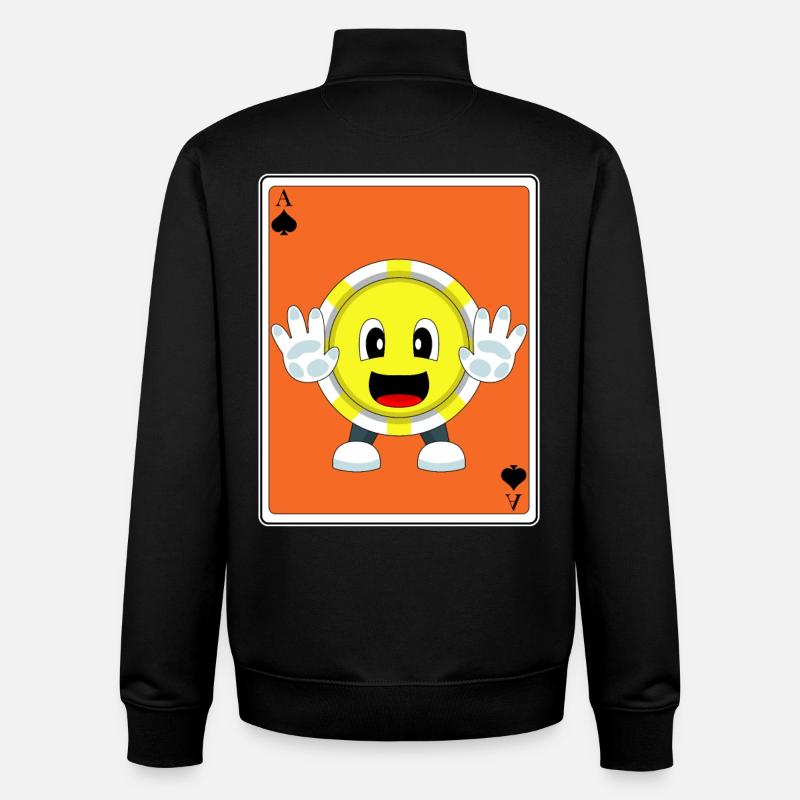 Pokerchips Poker Pokerkarten - Unisex Organic Zip Sweatshirt von Stanley/Stella - Schwarz