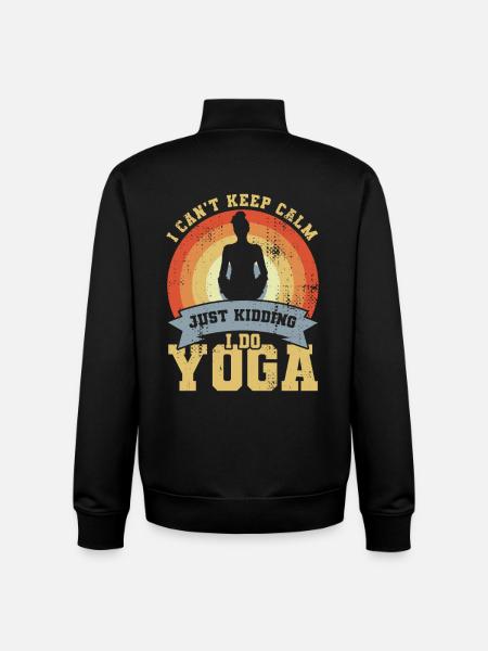 Yoga Joke - Unisex Organic Zip Sweatshirt by Stanley/Stella - black