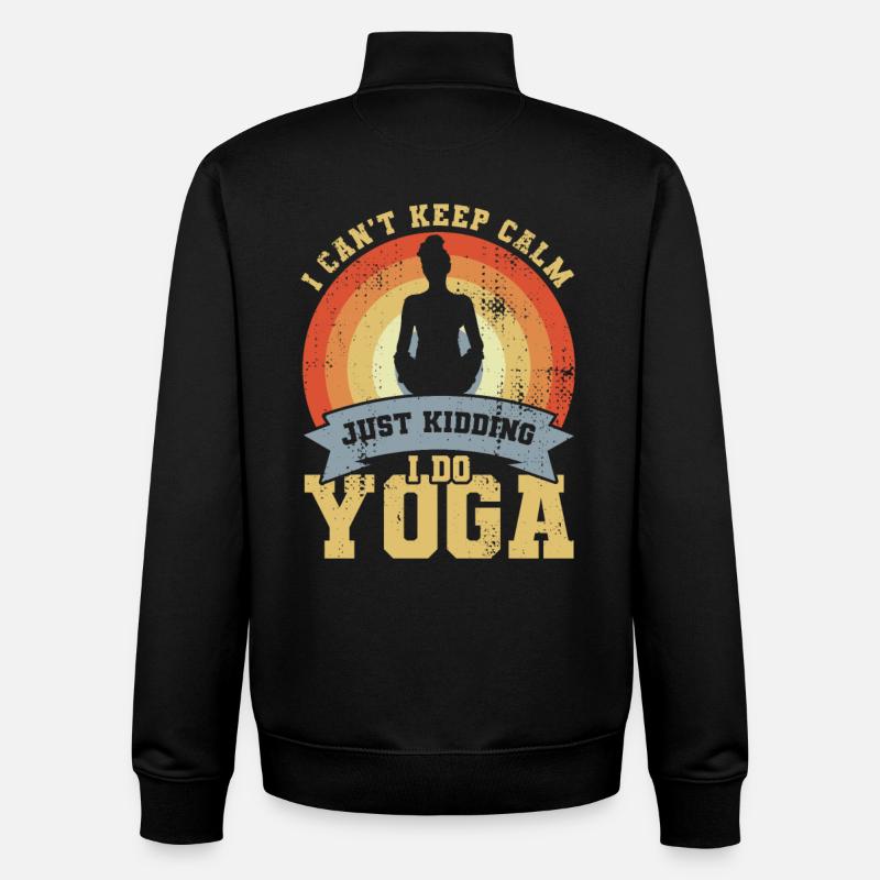 Yoga Witz - Unisex Organic Zip Sweatshirt von Stanley/Stella - Schwarz