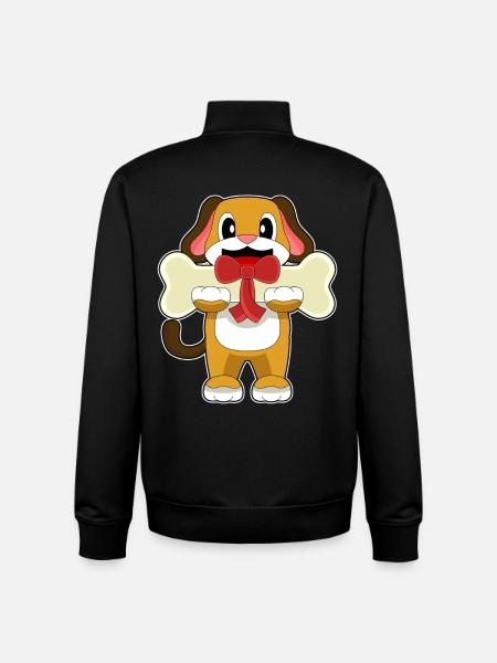 Dog Bones - Unisex Organic Zip Sweatshirt by Stanley/Stella - black