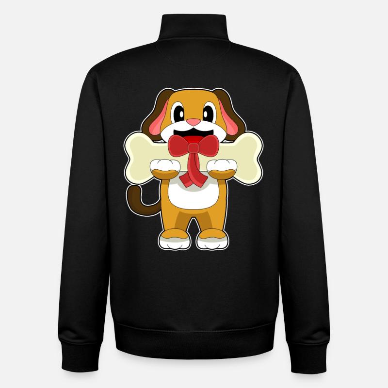 Dog Bones - Unisex Organic Zip Sweatshirt by Stanley/Stella - black
