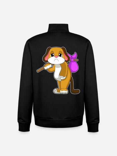 Dog Homeless - Unisex Organic Zip Sweatshirt by Stanley/Stella - black